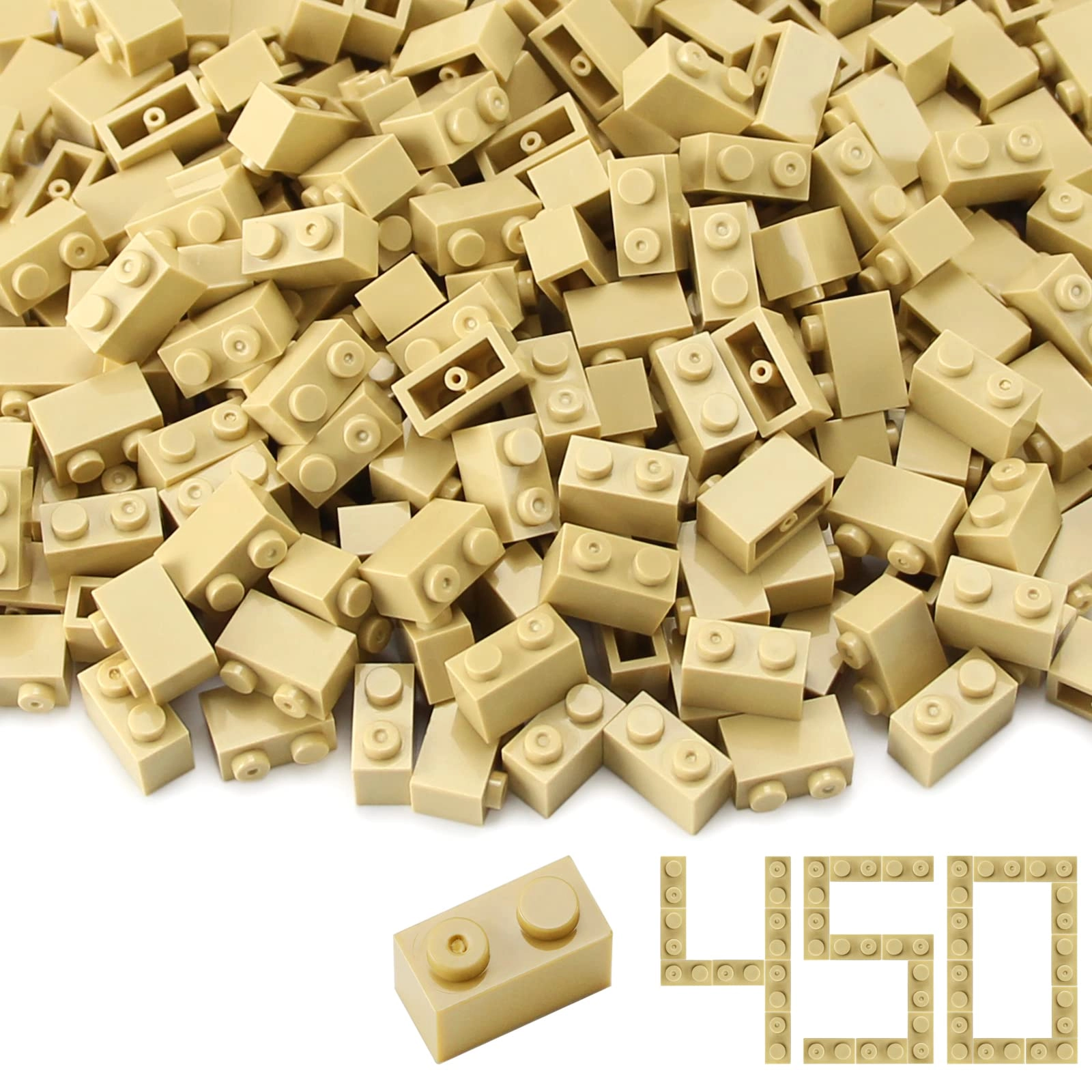 Feleph 1x2 Bricks - 450 pcs
