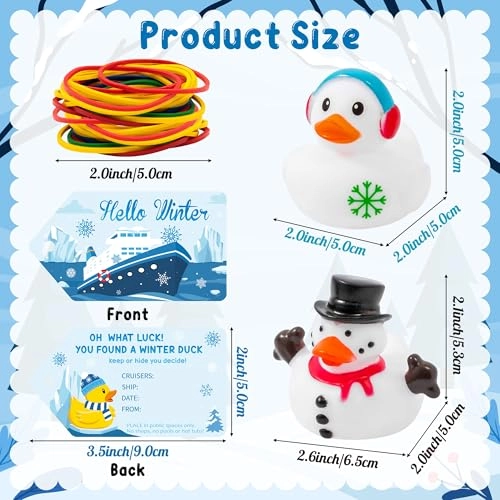 Winter Rubber Ducks - 20 Set 60 Pieces