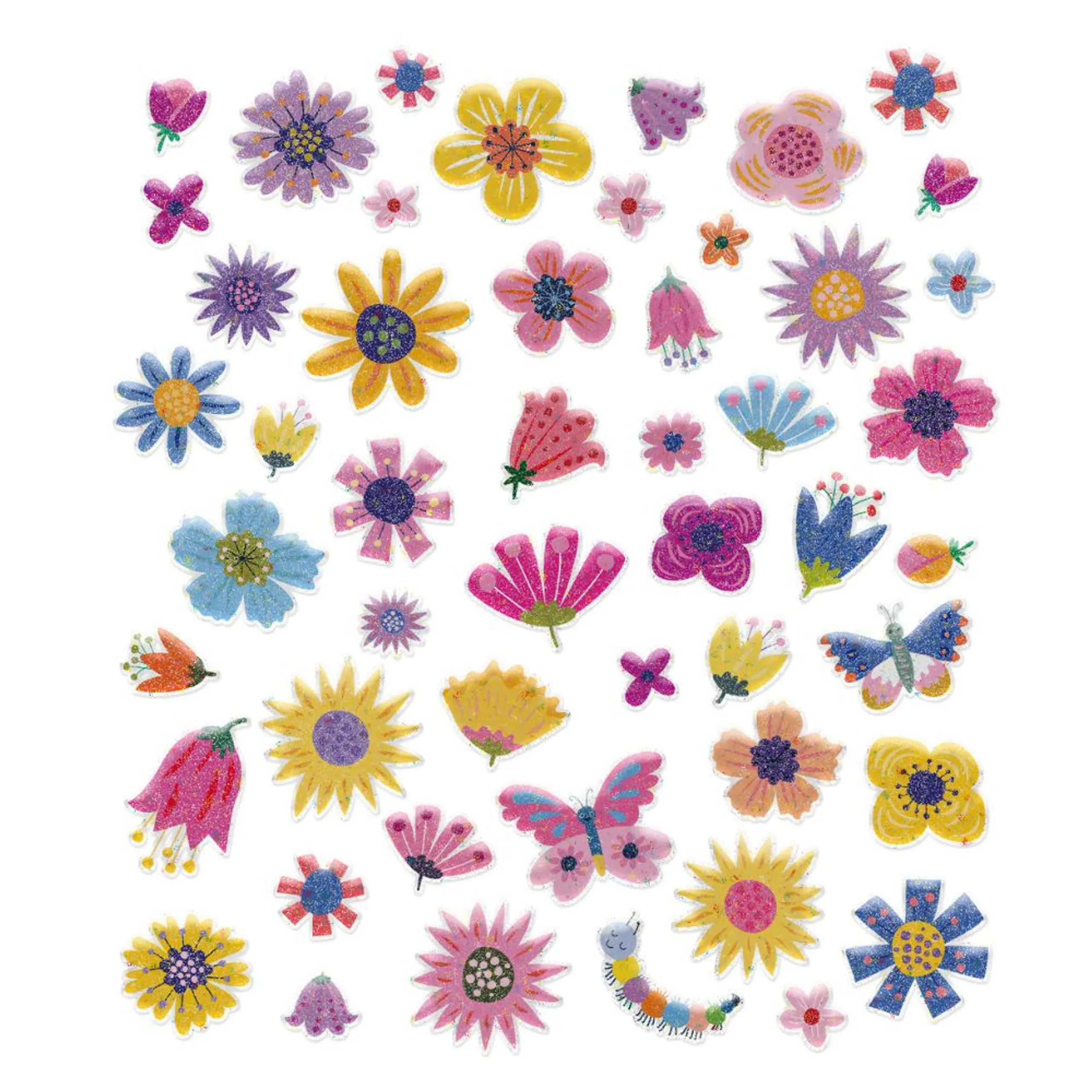 Garden Sticker Book Puffy 50 pcs