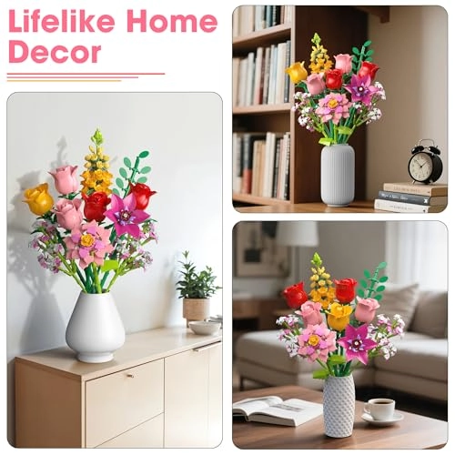 Flower Bouquet Building Set - 860 pcs