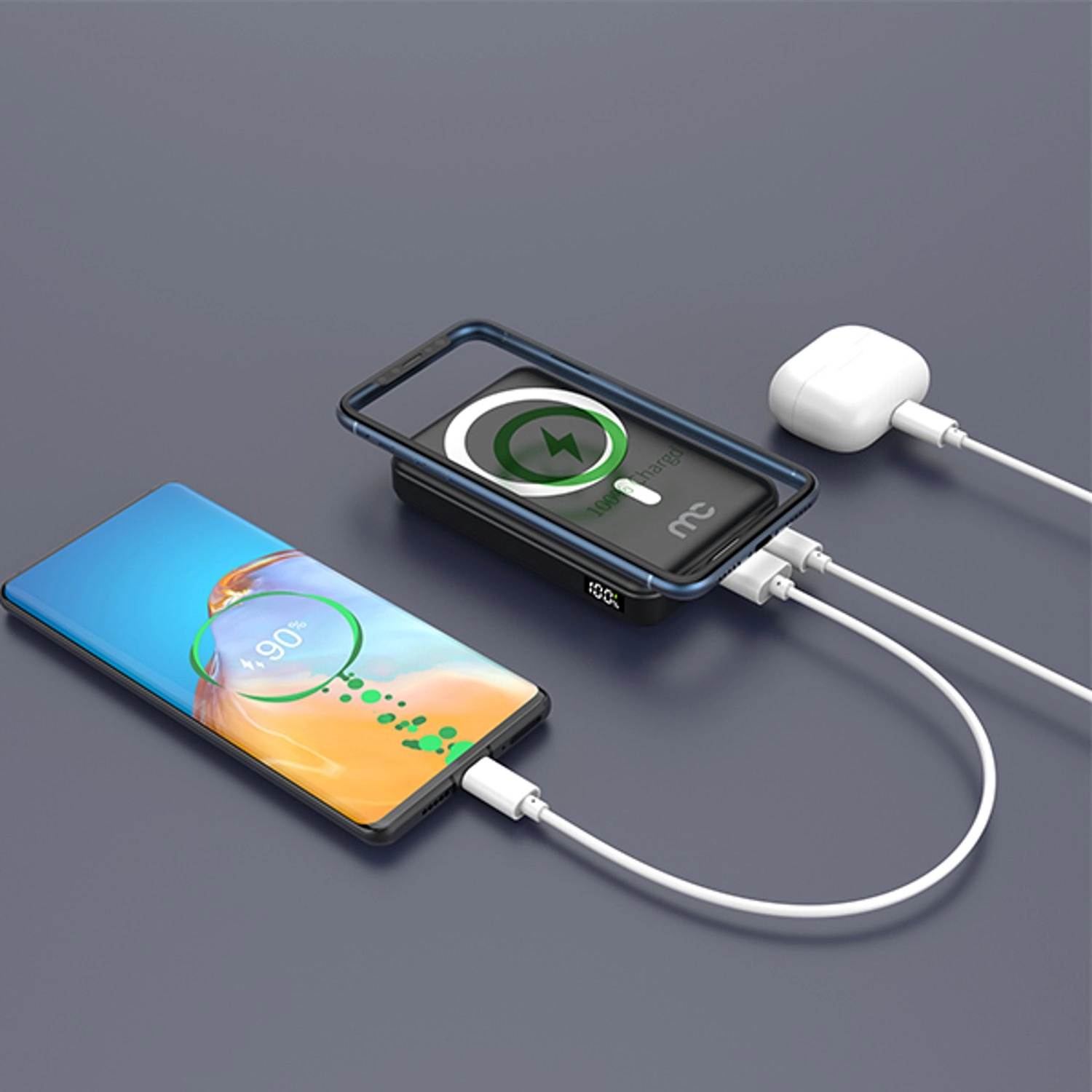 ACMYCNPBB200MBLK - 10000mAh Wireless