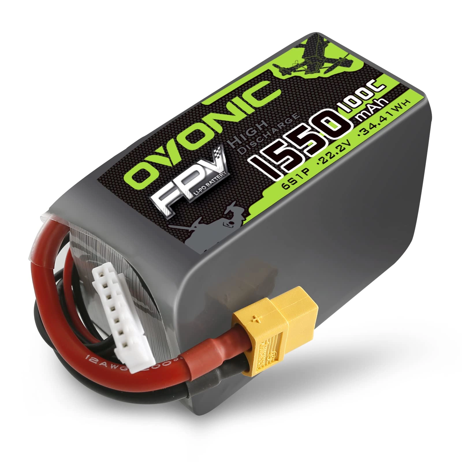 OVONIC Lipo Battery - 1550mAh 22.2V 6S 100C XT60