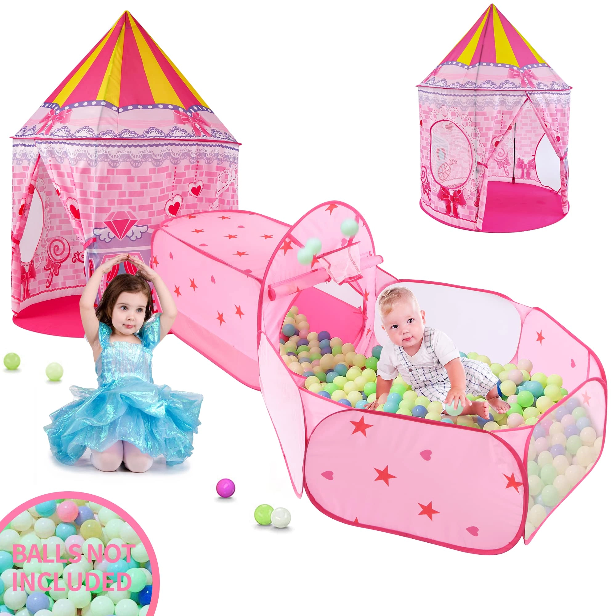 Space Ship Play Tent + Crawl Tunnel + Ball Pit
