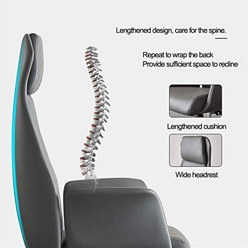 Desk Chair - PU Leather Brown High Back