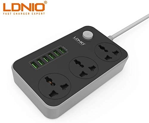 E ZONE Universal Travel Power Strip SC3604 - USB Ports Free iOS cable