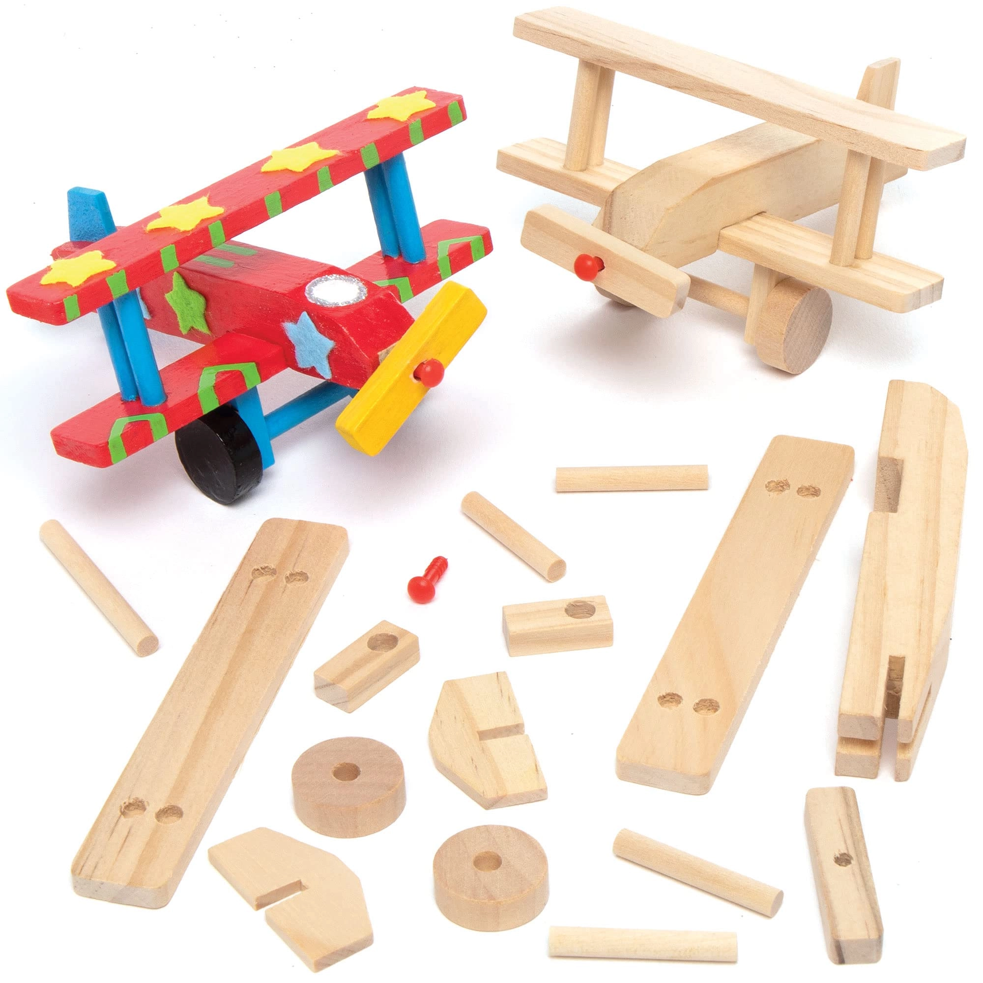 Baker Ross EF657 - Wooden Aeroplane Kit Aircraft 5+ years 2 pcs