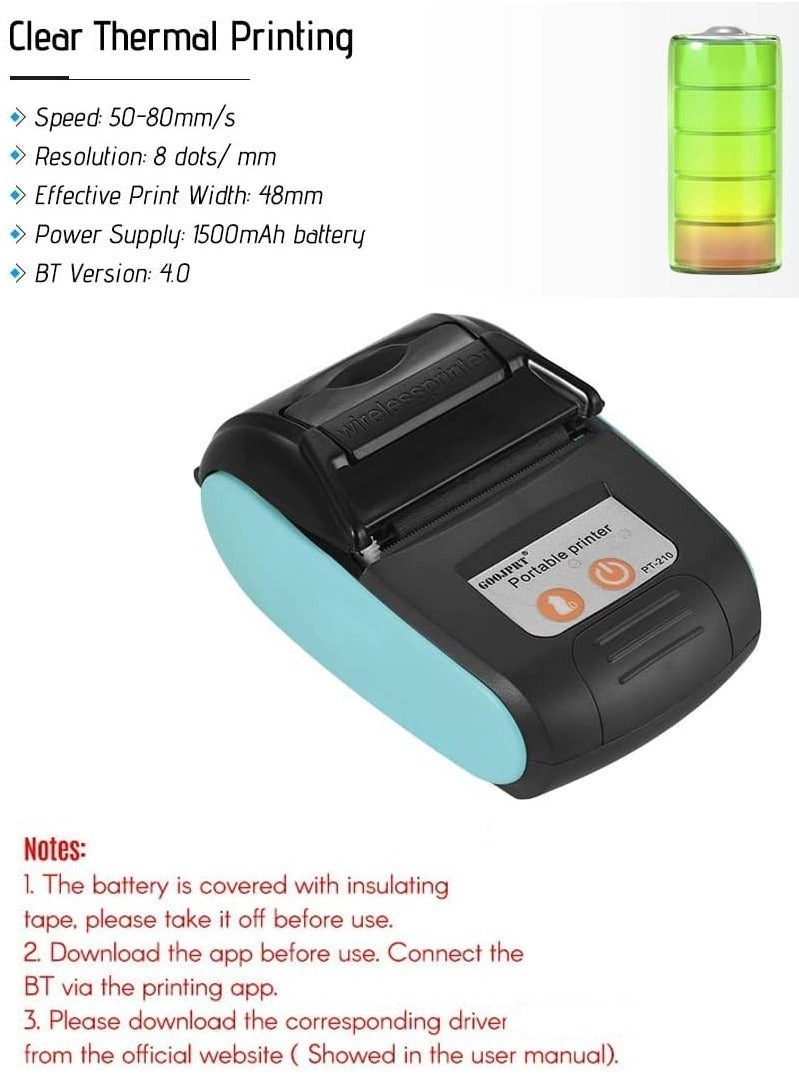 Portable Thermal Printer - Thermal Line Printing 48mm