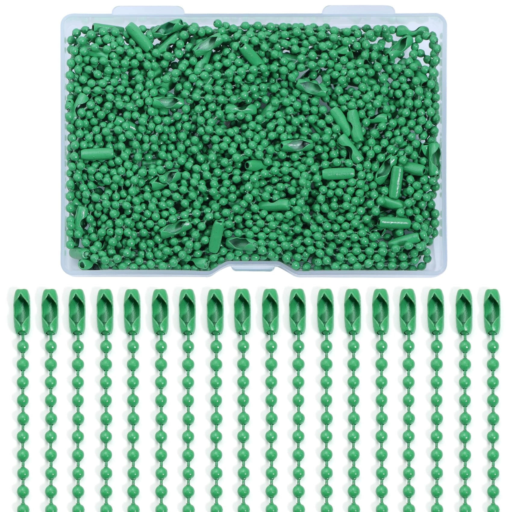 Lemonkey Ball Bead Chains - 100Pcs Green 4 Inch