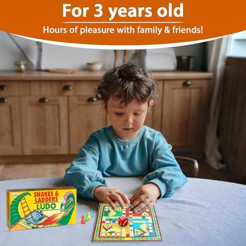 Snakes And Ladders Ludo - Double-sided Multicolor