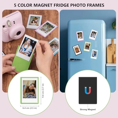 Camera Case - Mini 12 + Lens Filter - Mini 12 + Selfie Mirror + Mini Photo Album + Fridge Magnet Frame + Hanging Frame + Border Stickers