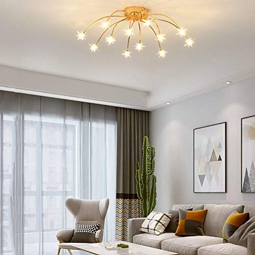 Nordic Art Stars Ceiling - G4 21 head Black and white light