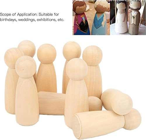 Wooden Peg Doll - 10 Pcs