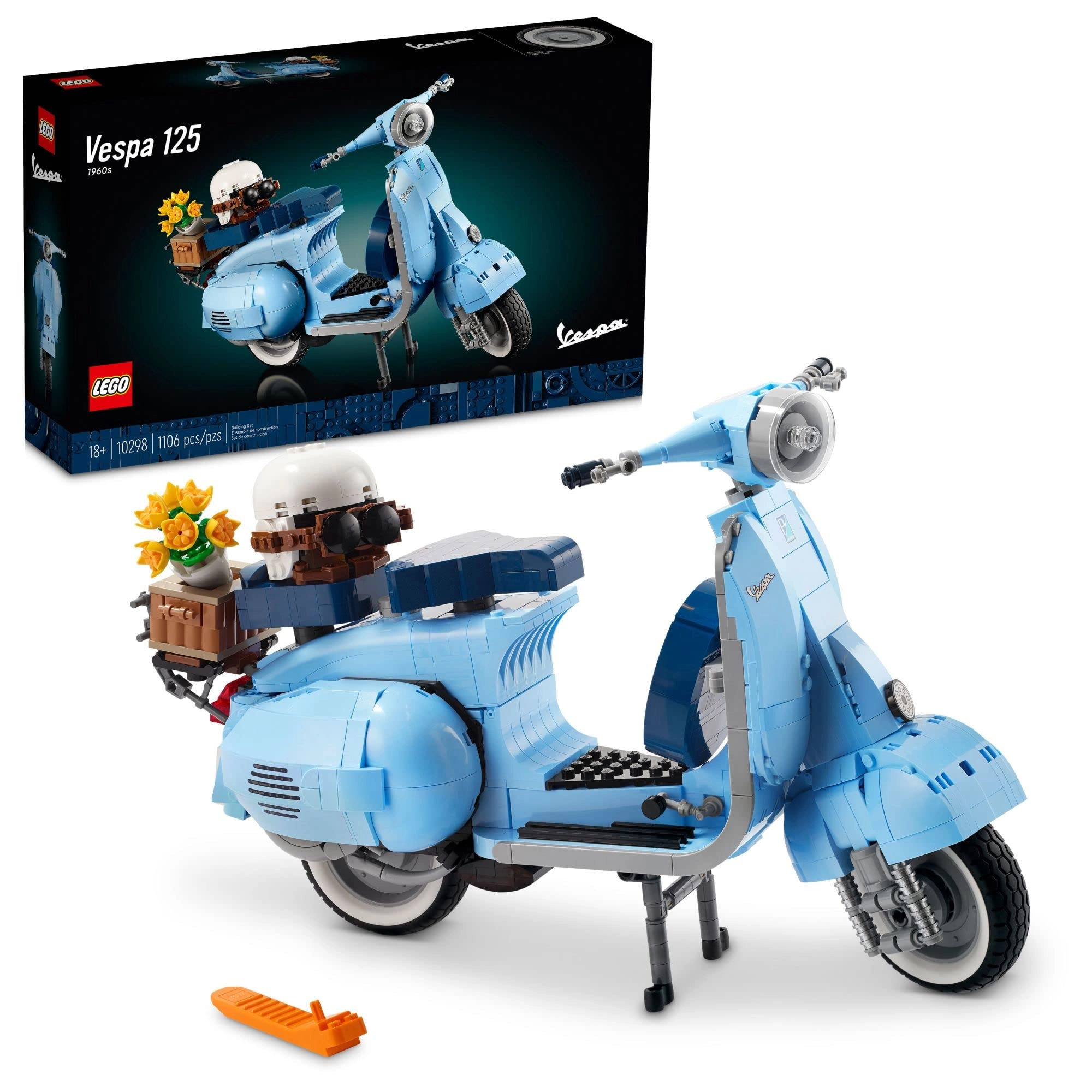Vespa 125 (10298) - 1106 pieces pastel blue