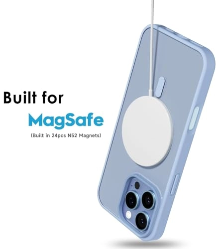 Case for iPhone 16 Pro Max Clear Back Phone Bumper Cover with MagSafe for iPhone 16 Pro Max