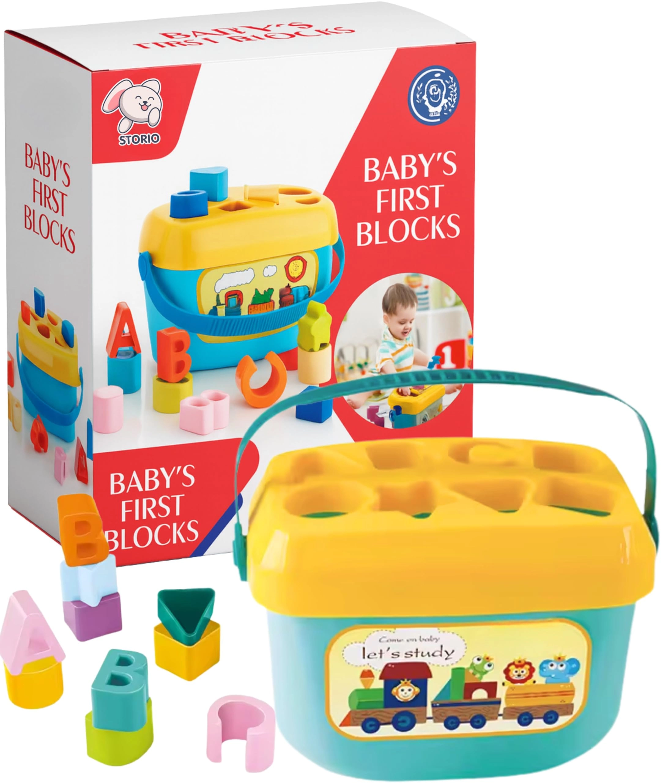 Storio, wecare@storio.in Shape Sorting - Building Blocks 16 pcs
