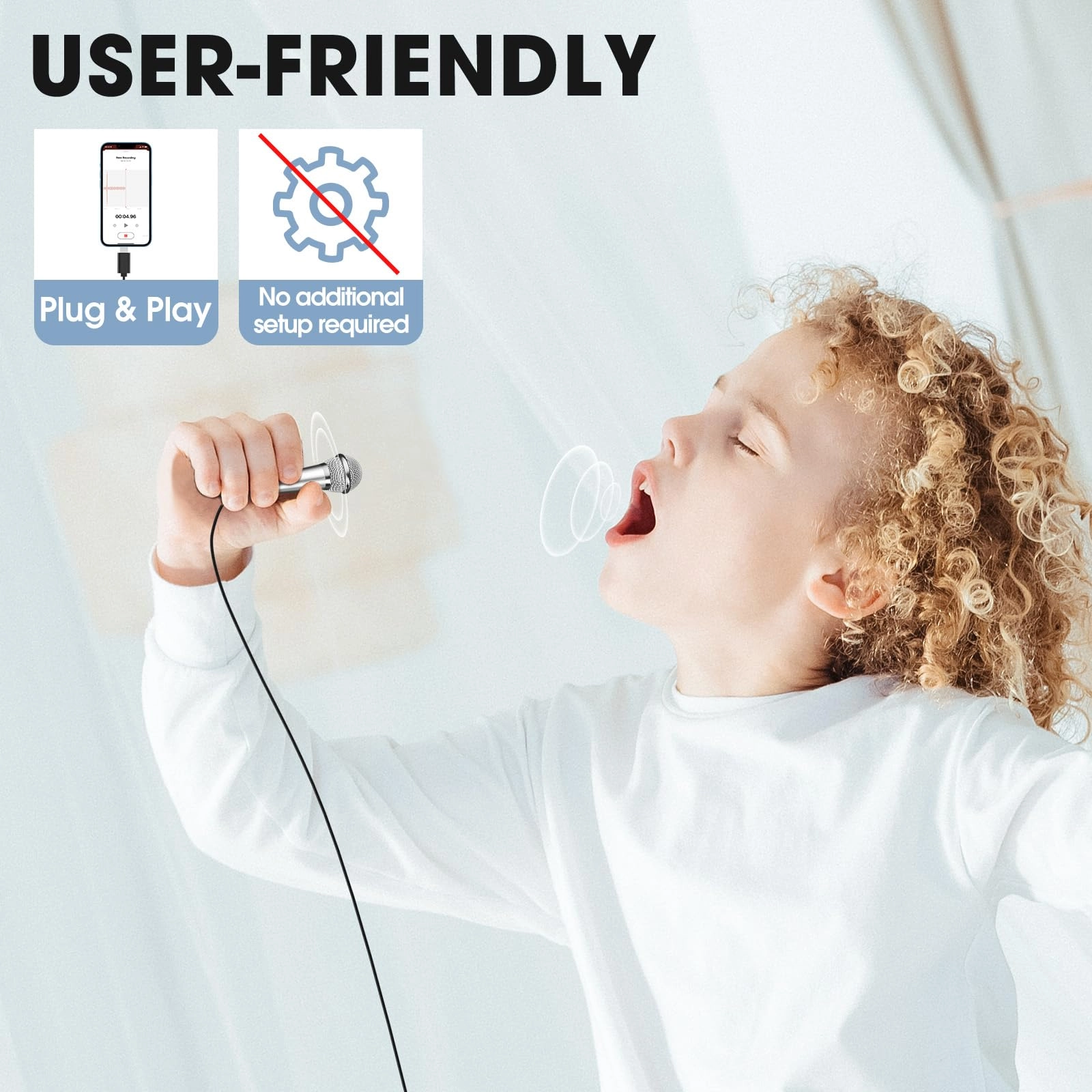 AG01 Lightning+3.5mm-Mini-Jack Microphone