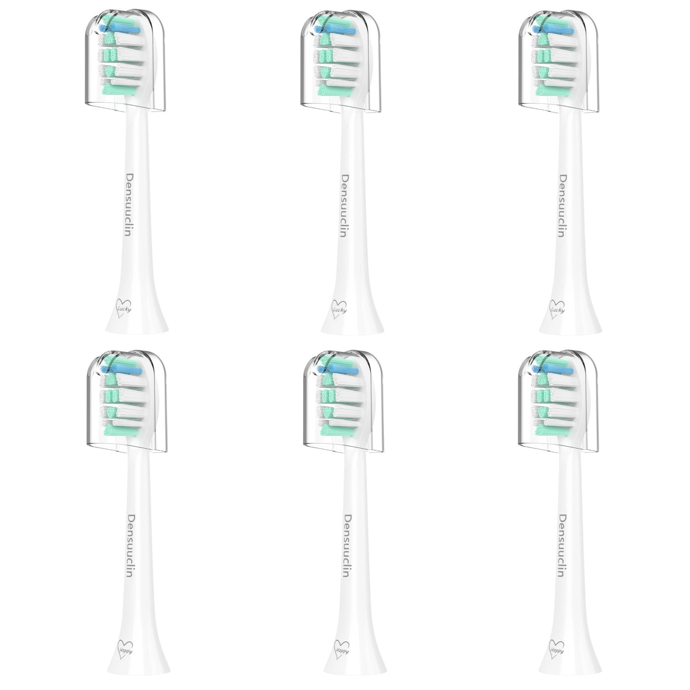 Densuuclin Replacement Toothbrush Heads - 6 Pack