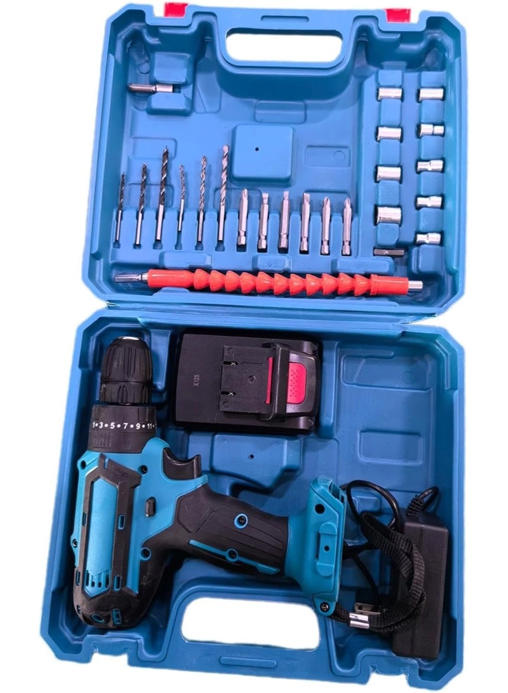 Rechargeable Electric Screwdriver Set - Cordless LED USB Charging