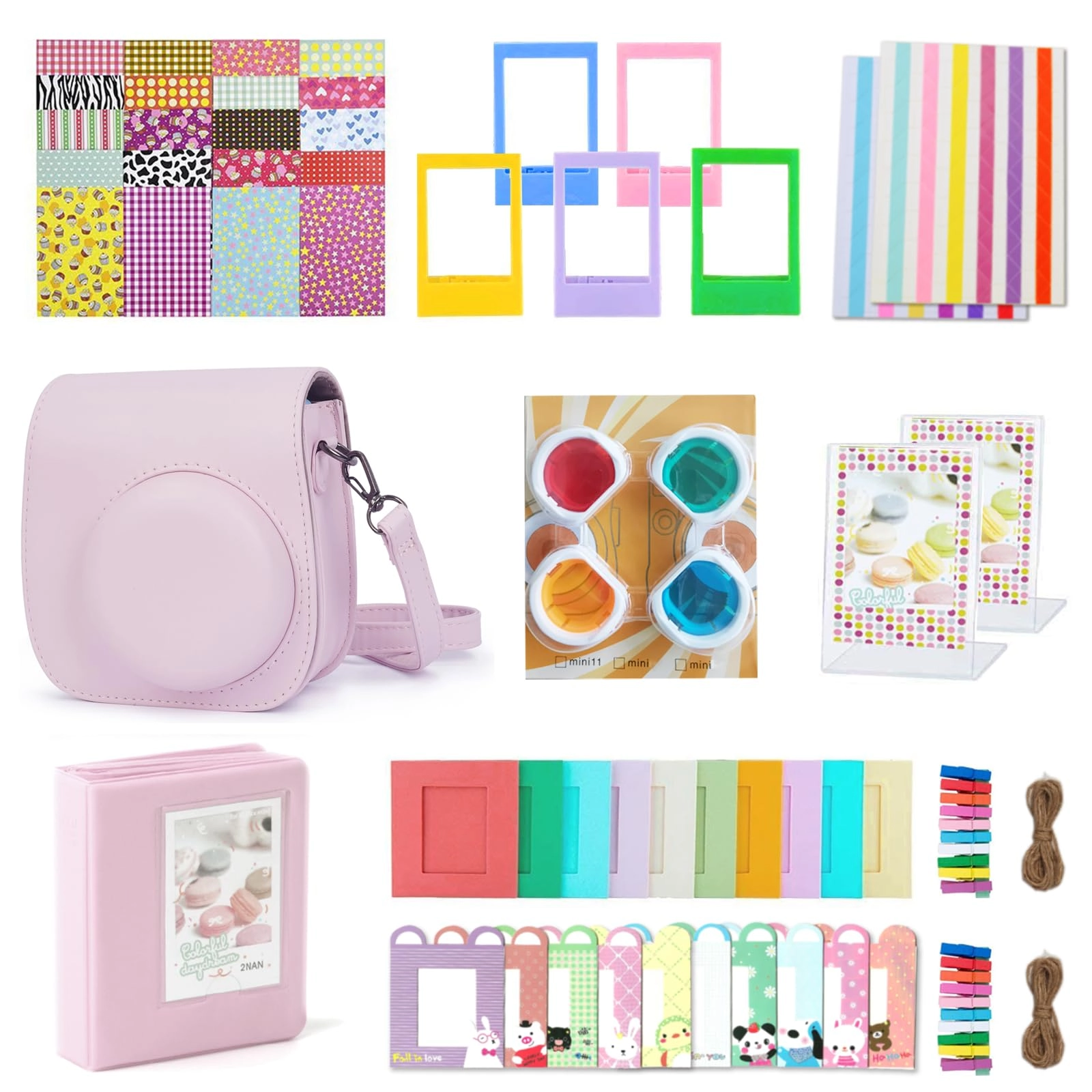 KALDA Instant Camera Accessory for Instax Mini 12 - Pastel blue Camera Bag Album