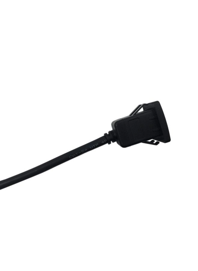 RJ45 Male to Female Cat 5e Panel Mount Cable - 1m