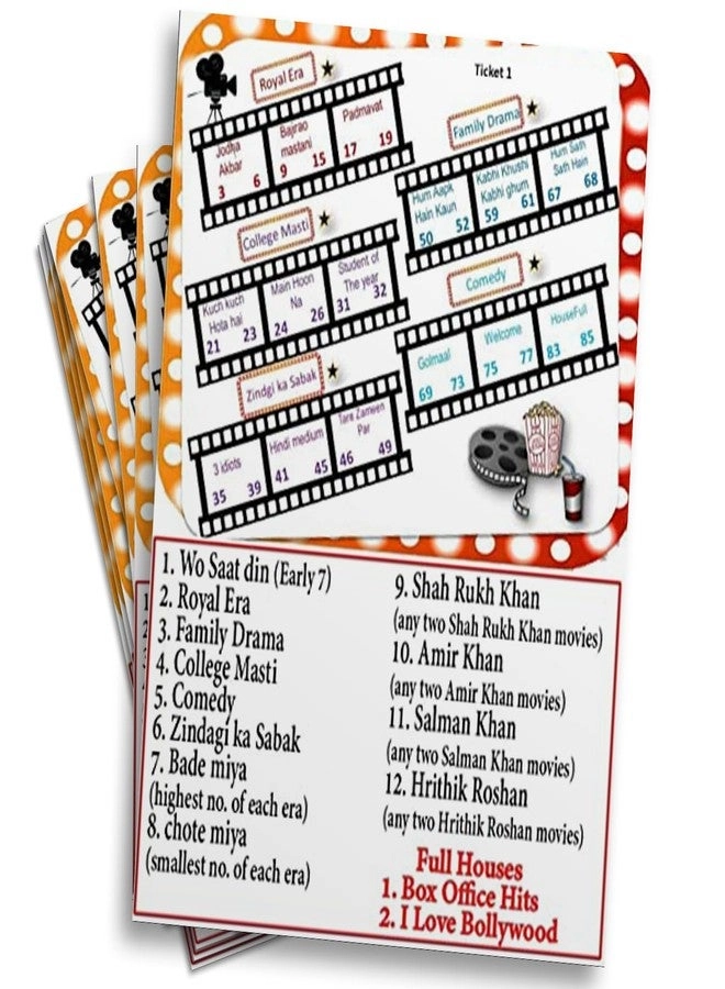 UltPult Tambola Bollywood Reel Theme Tambola Tickets - English All Age 15 Tickets