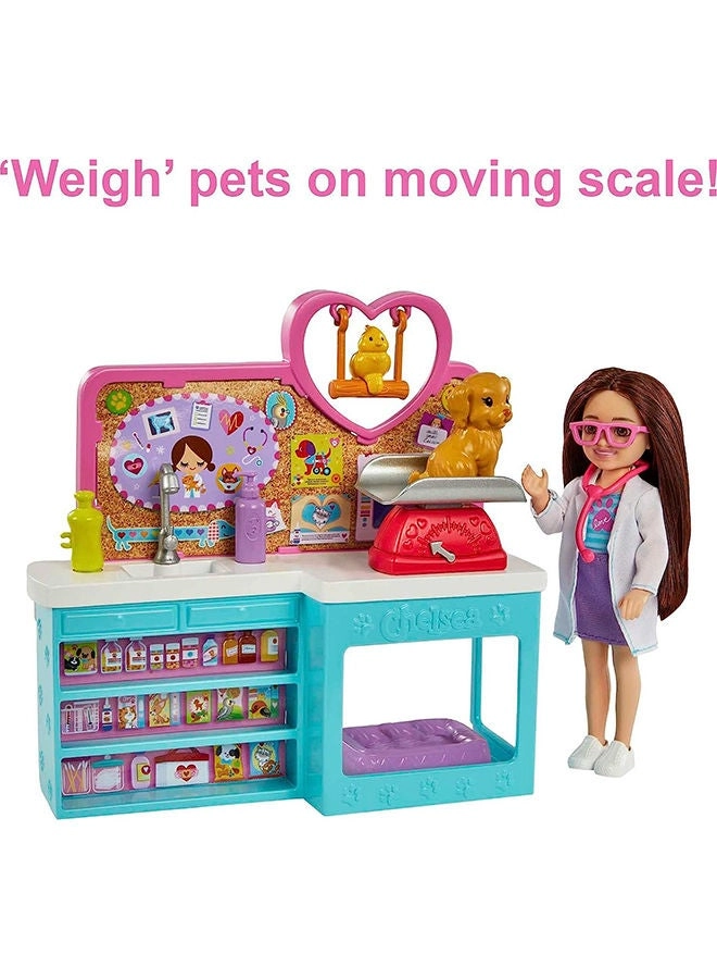 Chelsea Pet Vet Doll Playset - 18 Play Pieces Ages 3+