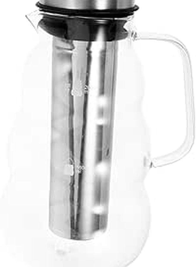 Hoement Glass Pitcher - Large Capacity Portable Strainer