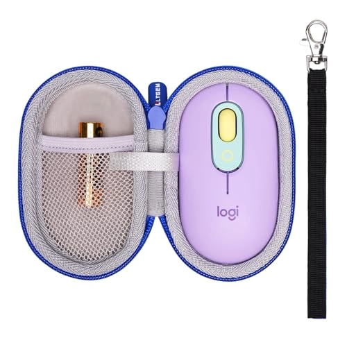 EVA Hard Case for Logitech POP Mouse - Pink+Grey