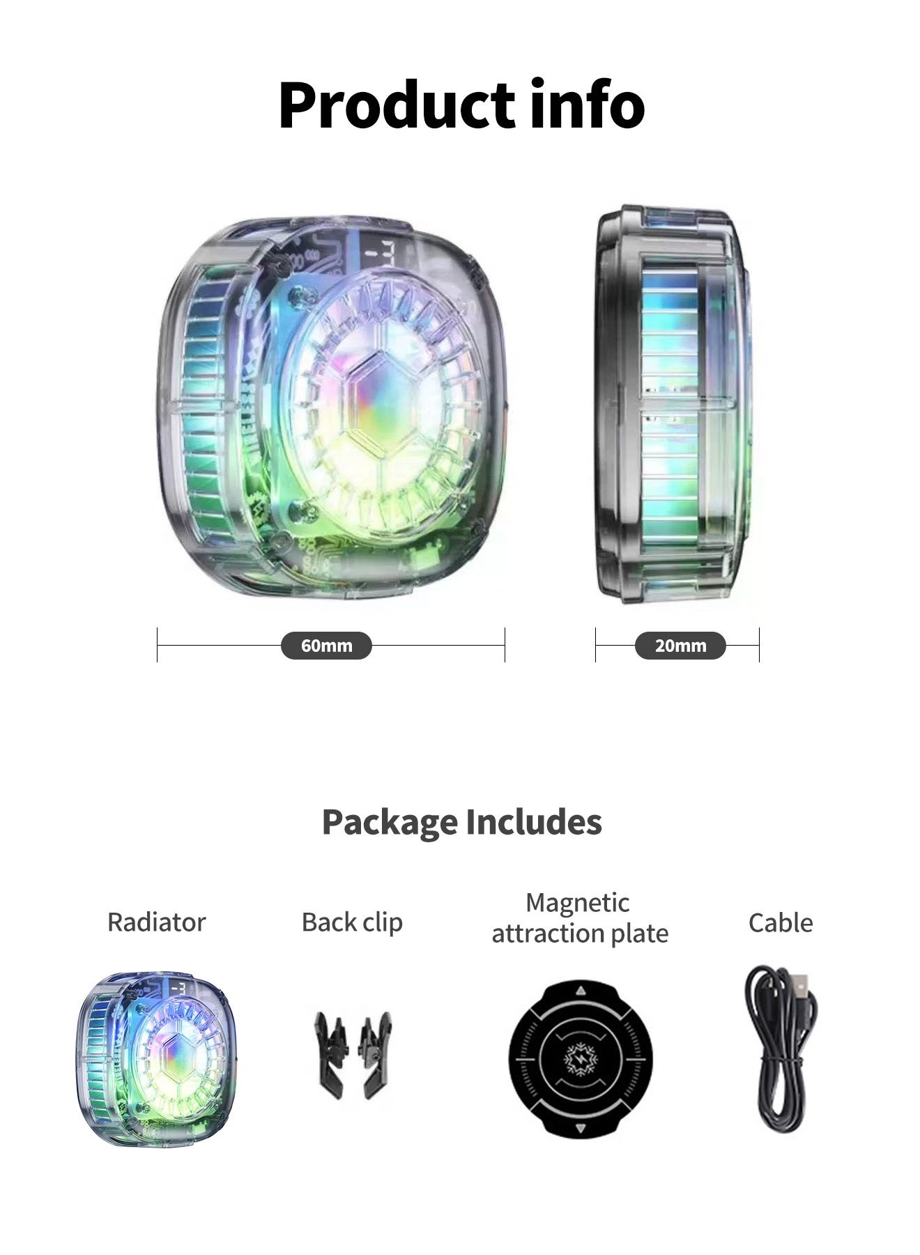 Magnetic Phone Cooler - Semiconductor 3-Speed Digital Display