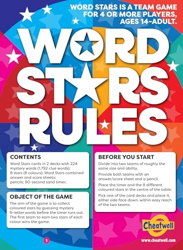 Word Stars: The Game Of Cracking Cryptic Clues To Find The Mystery Word