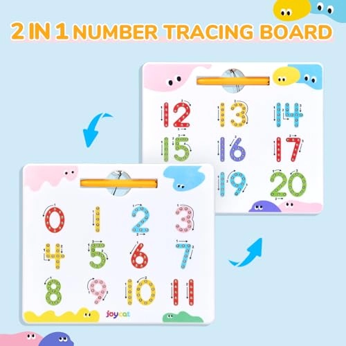 Double-Sided Magnetic Number Tracing Board - 3-5 1 pieces