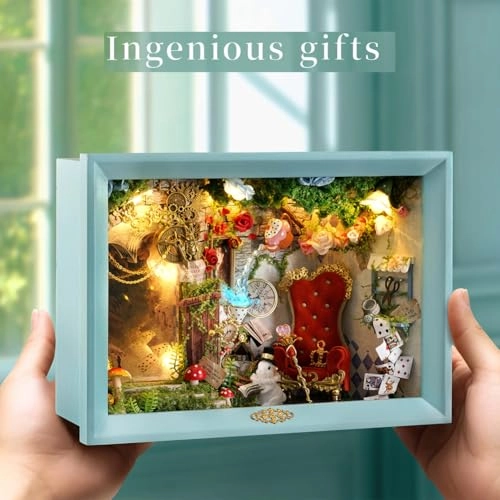 3D Wooden Puzzle Bookshelf Insert - Library of Books 1:24