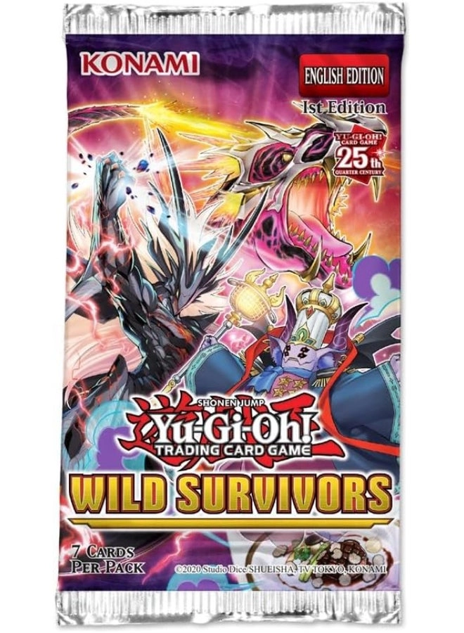 Yu-Gi-Oh! Wild Survivors Sleeved Booster Pack - 7pcs English 4pcs