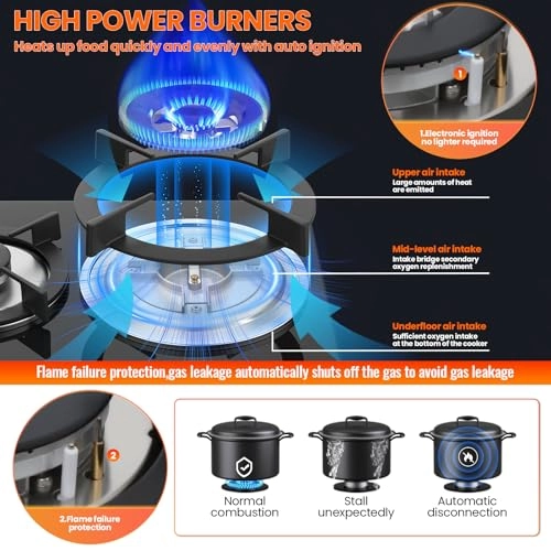 RQZ-Glass-UK Gas hob