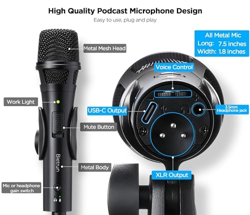 podcast dynamic microphone USB+XLR Microphone