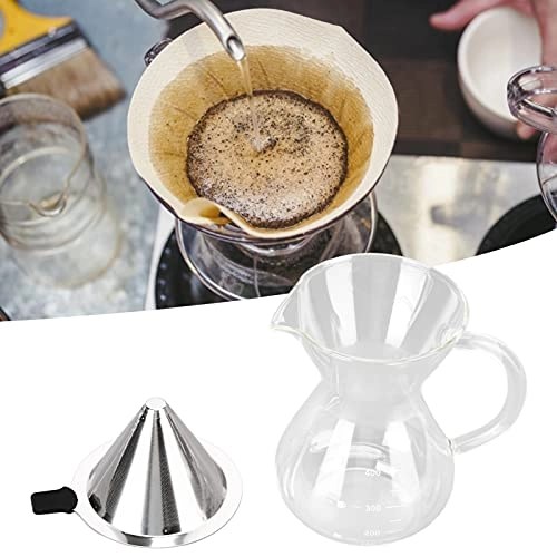 Coffee Teapot - High borosilicate glass + stainless steel 400 ml