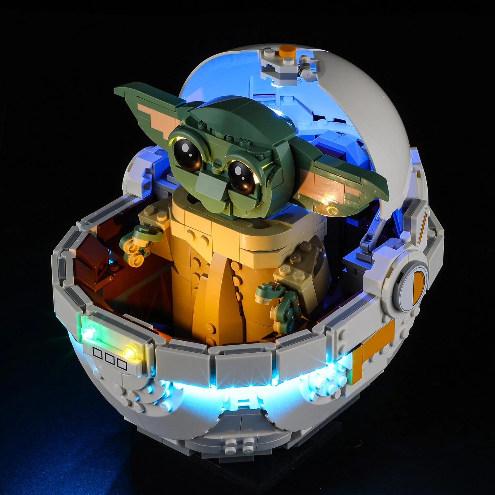 GEAMENT LED Light Kit for LEGO Grogu with Hover Pram 75403