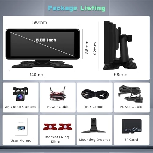 Carplay Wireless Screen Car Dashcam - 4K