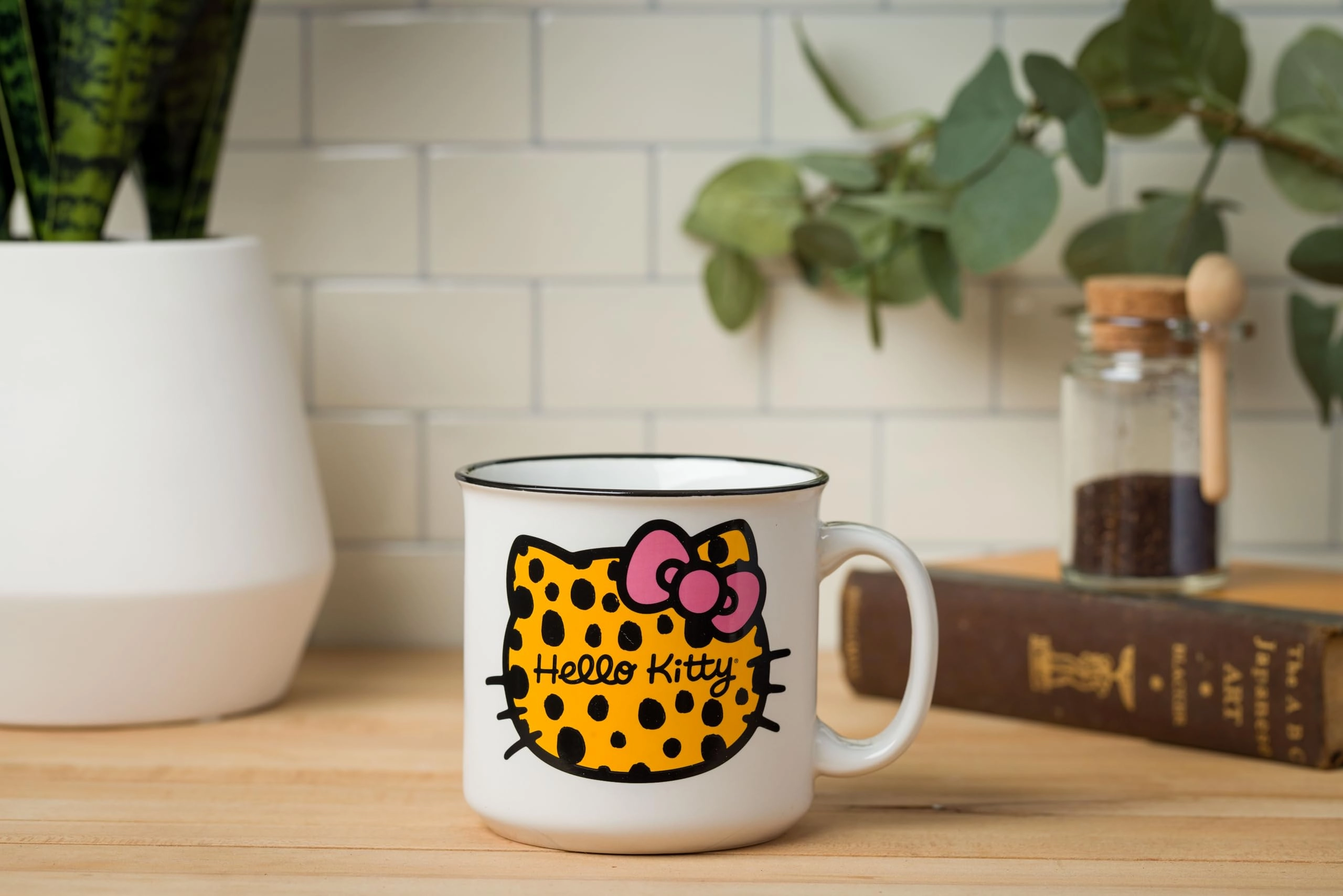 Hello Kitty Cheetah Head Ceramic Camper Mug - 1 pcs