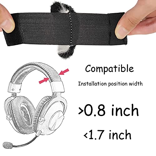 Cat Ears Headphone Attachment for Logitech G PRO HypreX Cloud/Cloud Flight - Adjustable