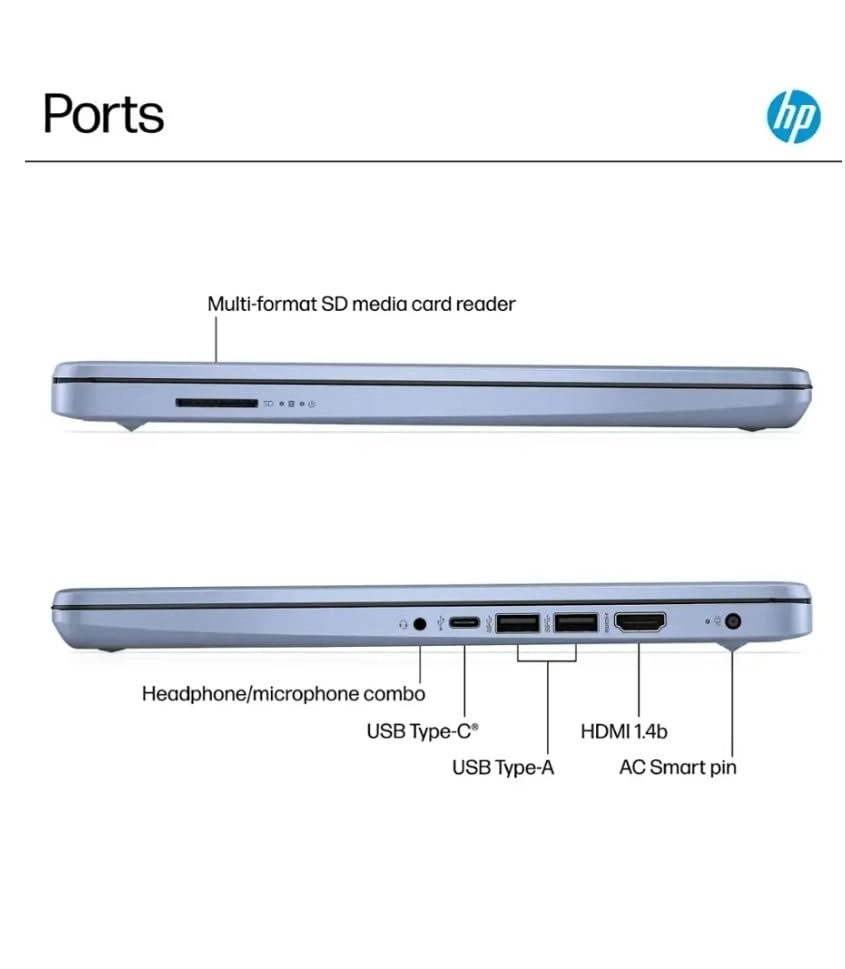 14 Laptop Computer Laptop 14-dq6011dx - 14'' N150 16GB DDR4 128GB UFS + 256GB MSD Card