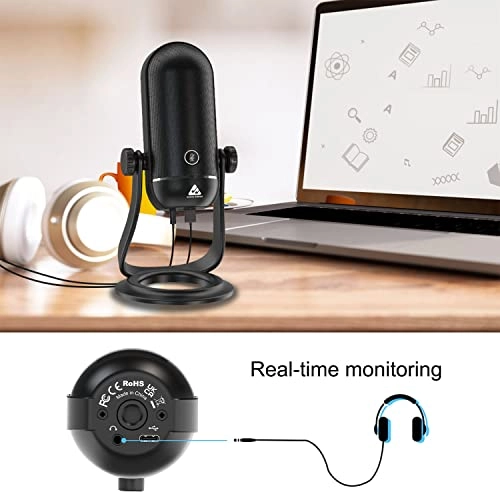 AM-C9 USB+3.5mm-Mini-Jack Microphone