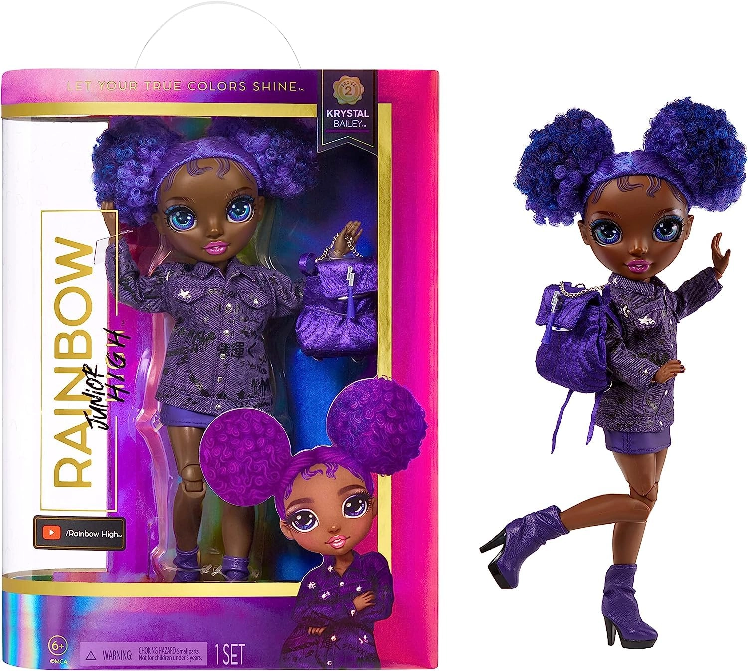 Rainbow High Krystal Bailey Fashion Doll - Jr High Series 2 9" Purple