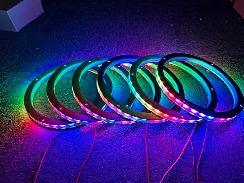 Dream Color Chasing Car LED Speaker Decorative Light Kit - Bluetooth