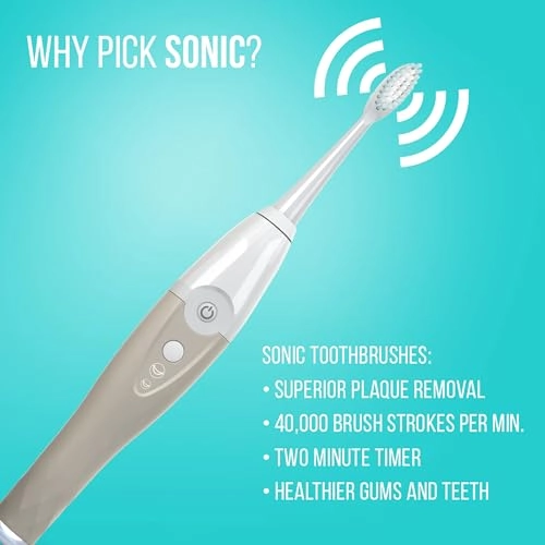 UV Sanitizing Sonic Toothbrush - Dual Speed Sandstone