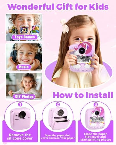 Instant Print Camera - 48MP 1080P