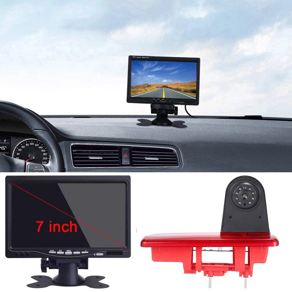 Car Rear view Camera - Night vision 628*586 pixels + Rear View Mirror - 7" LCD