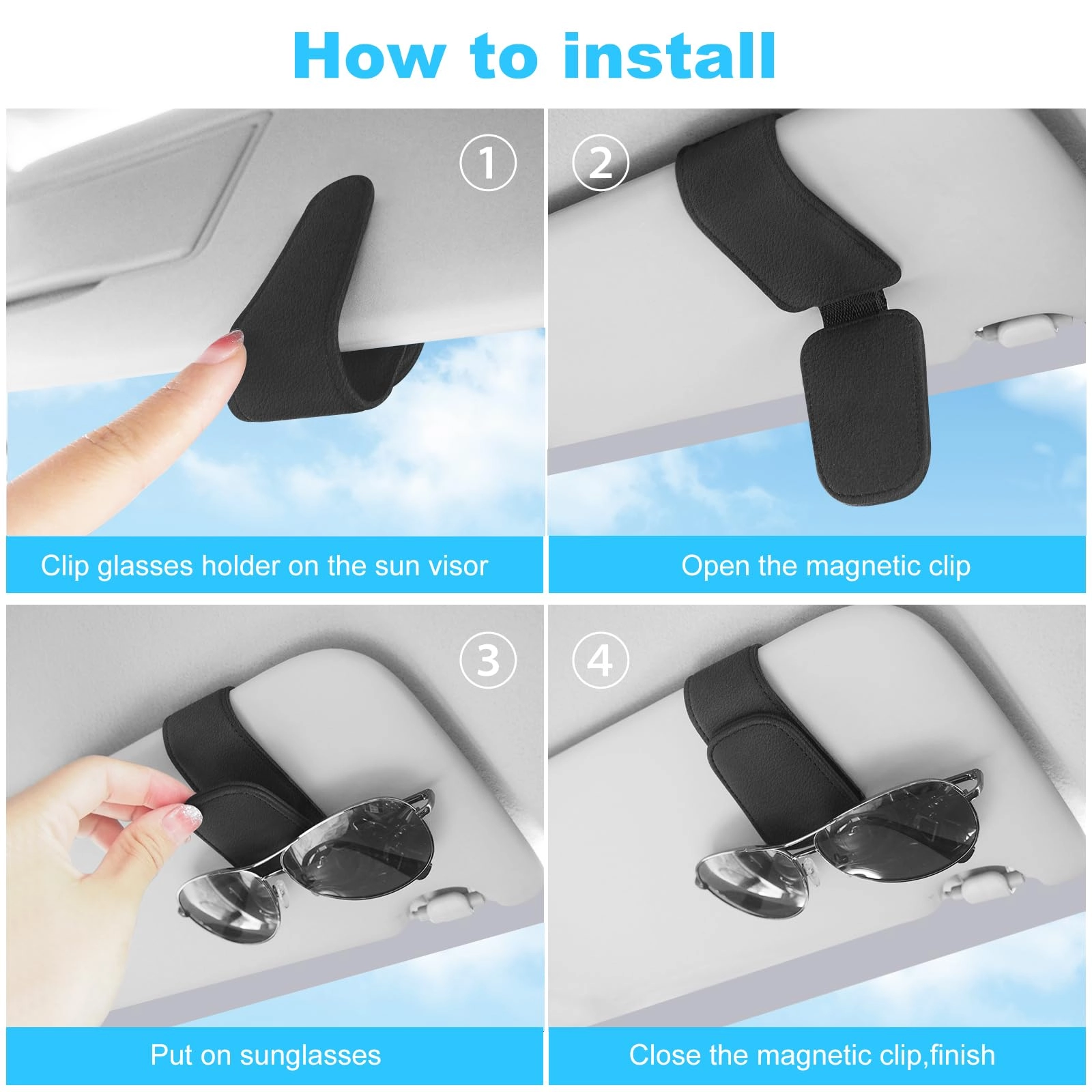 Sunglasses Holders for Car Visor