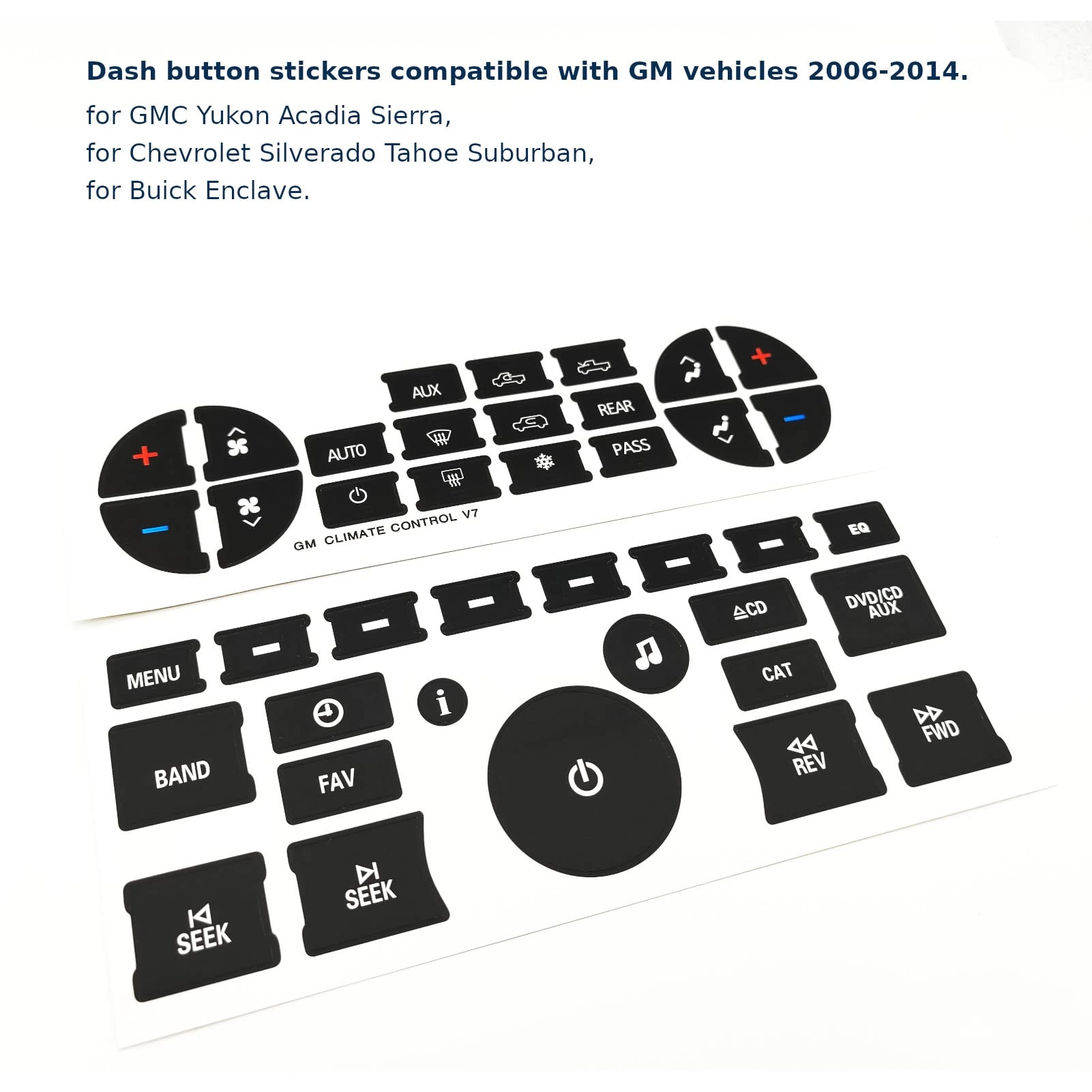 Radio Dash Button Repair Kit