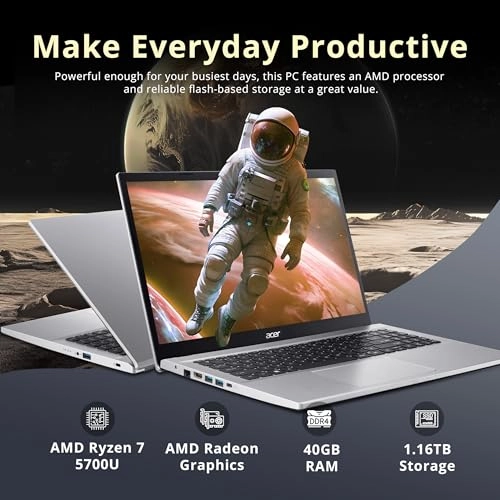 Aspire 3 - 15.6'' Ryzen 7 5700U 40GB DDR4 1TB SSD